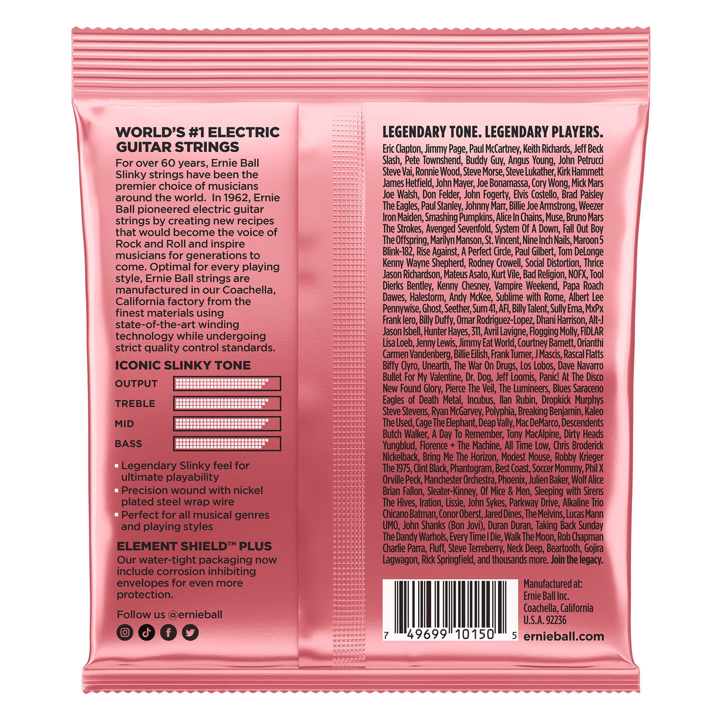 Ernie Ball P02217 Zippy Slinky Nickel Wound Electric Guitar Strings (7-36) Gauge