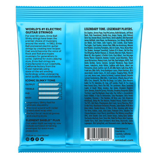 ERNIE BALL P02225 EXTRA SLINKY NICKEL WOUND ELECTRIC GUITAR STRINGS (8-38) GAUGE