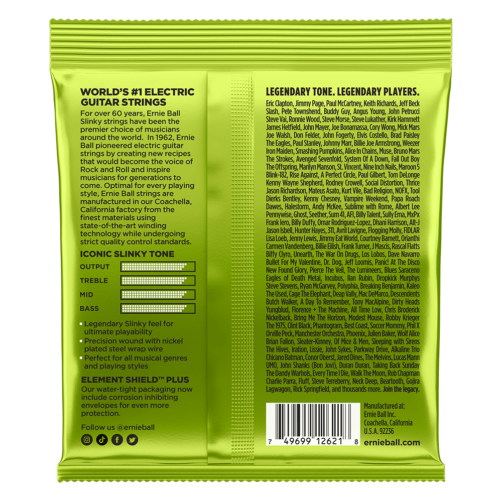 ERNIE BALL P02621 REGULAR SLINKY NICKEL WOUND 7-STRING ELECTRIC GUITAR STRINGS (10-56) GAUGE