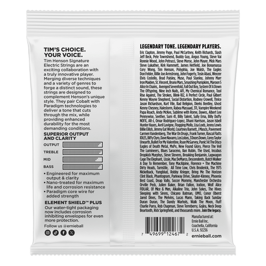 Ernie Ball P03826 Tim Henson Signature Electric Guitar Strings - 9.5-46 Gauge