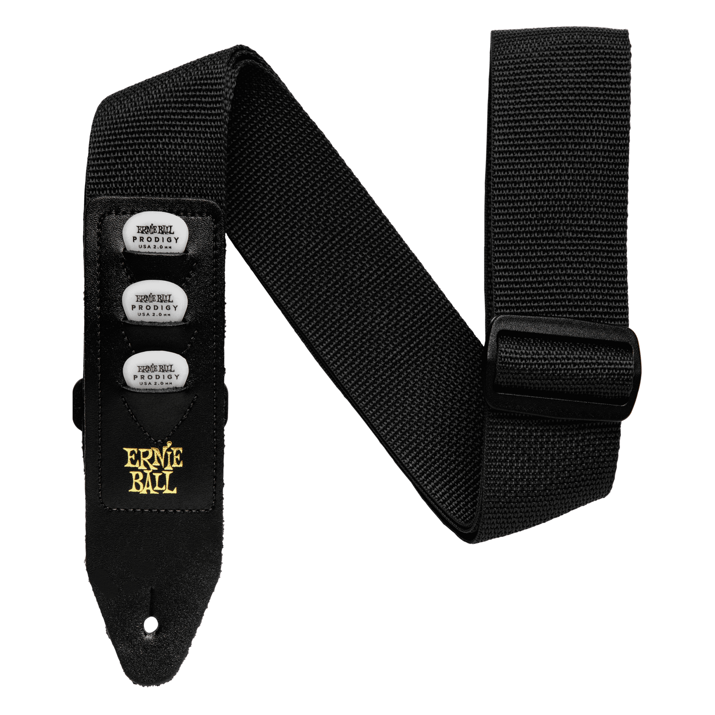Ernie Ball P04039 Polypro Pickholder Guitar Strap/Bass Strap - Black