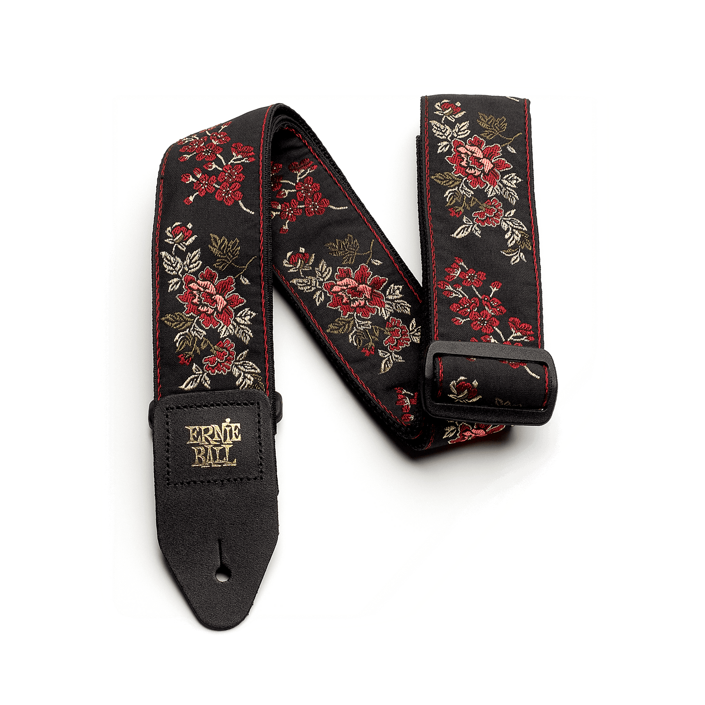 Ernie Ball P04142 Classic Jacquard Guitar Strap/Bass Strap - Red Rose