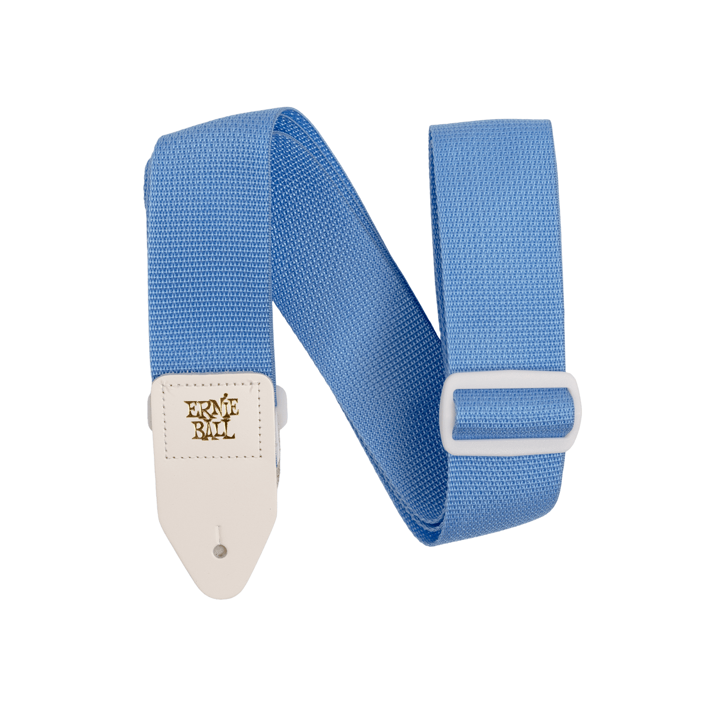 ERNIE BALL POLYPRO GUITAR STRAP/BASS STRAP - SOFT BLUE W/ WHITE - P05348