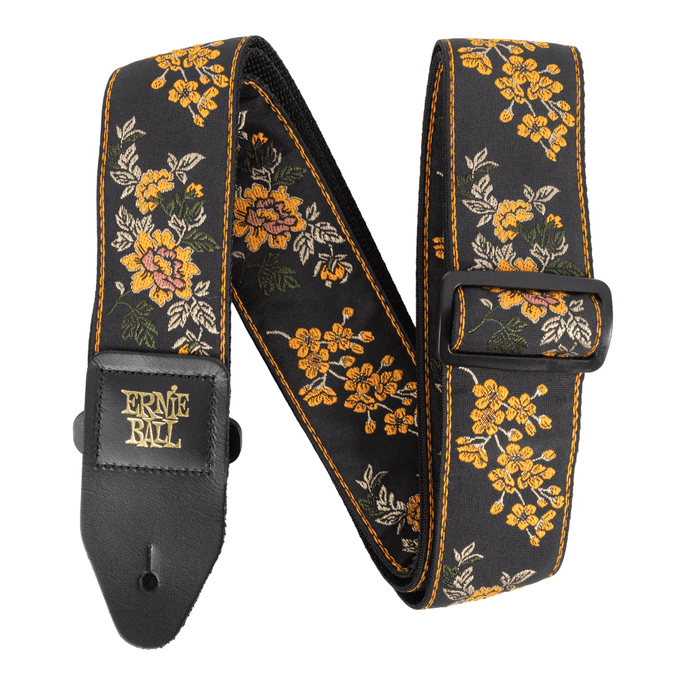 Classic P05363 Jacquard Guitar Strap/Bass Strap - Tangerine Blossom