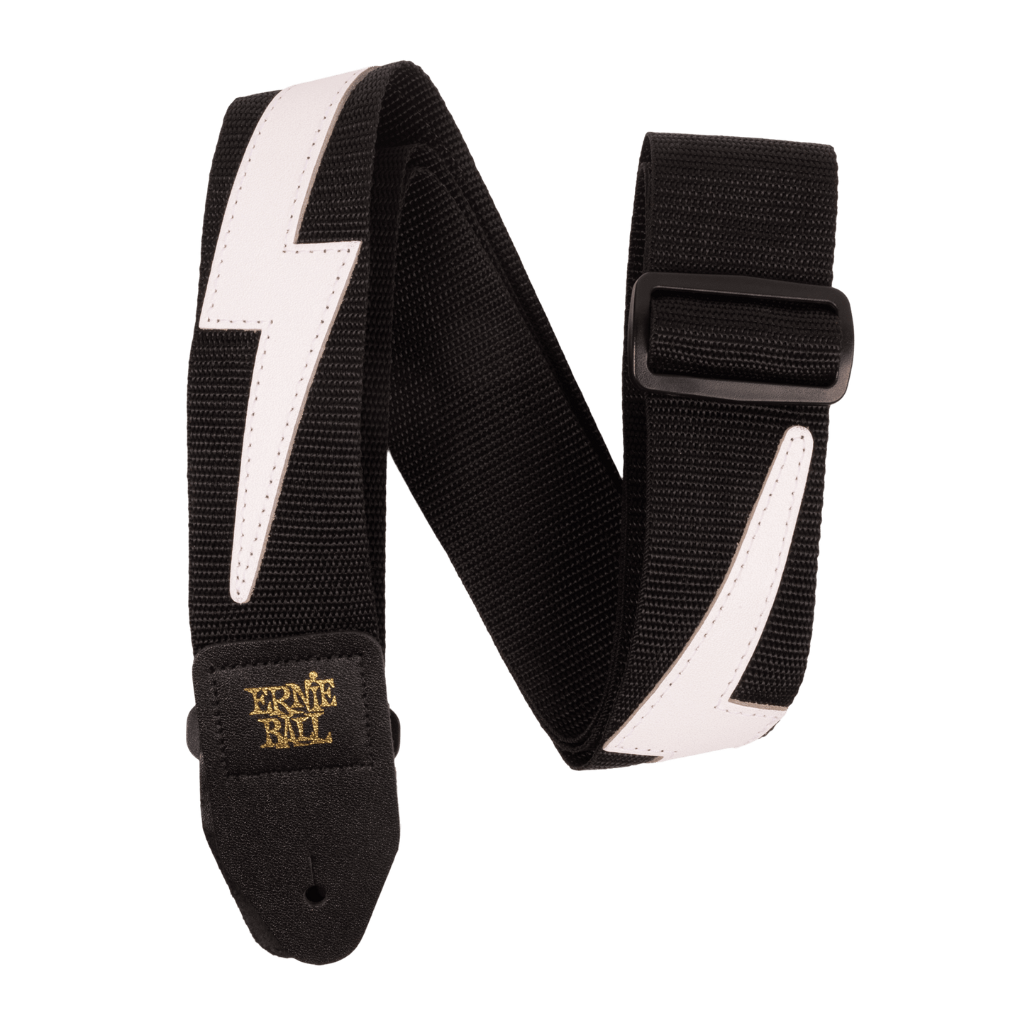 ERNIE BALL P05399 PREMIUM GUITAR STRAP/BASS STRAP - WHITE LIGHTNING