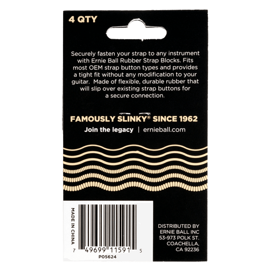 Ernie Ball P05624 Strap Blocks - Cream - 4 Pack