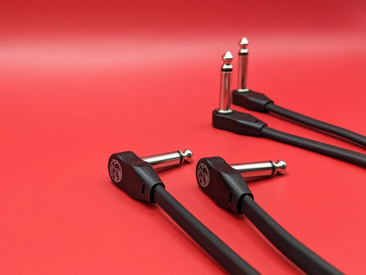 Pig Hog Lil Pigs 1ft Low Profile Patch Cables - 2 pack - PHLSK1BK
