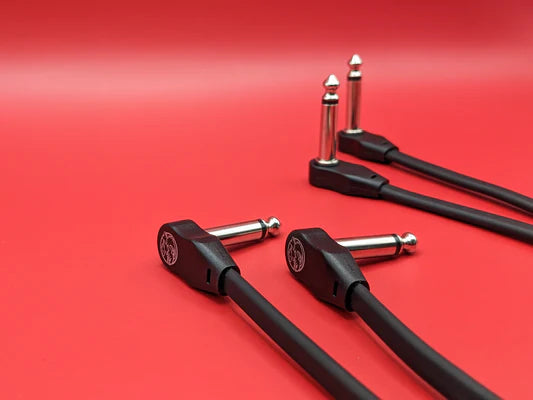 Pig Hog Lil Pigs 6in Low Profile Patch Cables - 4 pack - PHLSK6BK