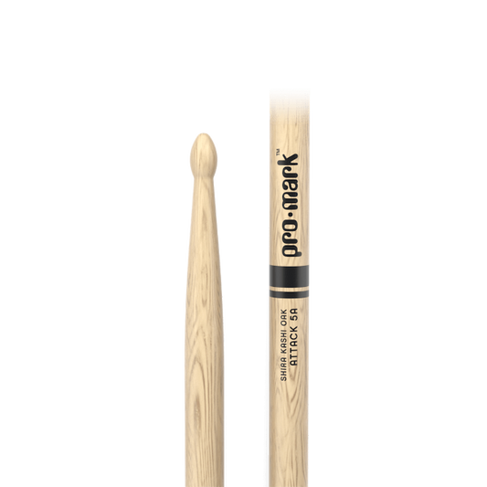 ProMark PW5AW Classic Attack 5A Shira Kashi Oak Drumstick, Oval Wood Tip