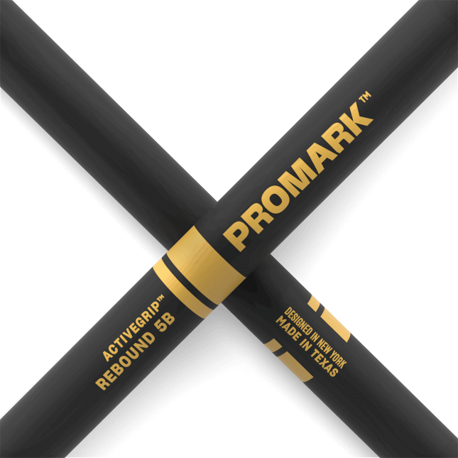 PROMARK Rebound 5B ActiveGrip Hickory Drumstick, Acorn Wood Tip - R5BAG
