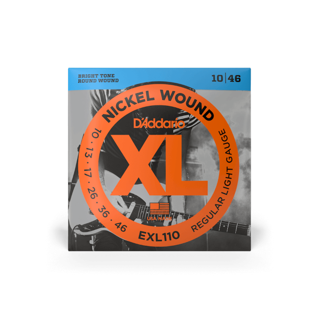 D'Addario 10-46 Regular Light, XL Nickel Electric Guitar Strings - EXL110