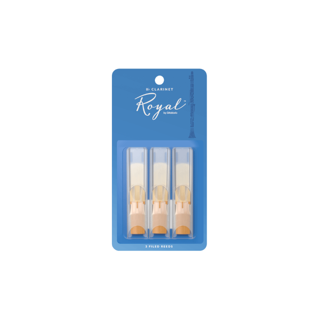 Royal by D'Addario RCB0330 Bb Clarinet Reeds, Strength 3, 3-pack
