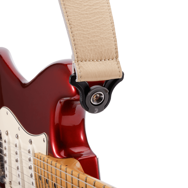 D'Addario 25BAL01 Comfort Leather Auto Lock Guitar Strap - Tan