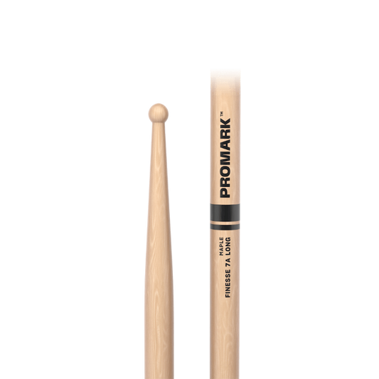 ProMark RBM535LRW Finesse 7A Long Maple Drumstick, Small Round Wood Tip