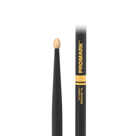 PROMARK R7AAG Rebound 7A ActiveGrip Hickory Drumstick, Acorn Wood Tip