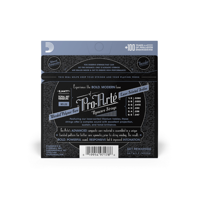 D'Addario EJ44TT Extra Hard Tension, Pro-Arté Dynacore Classical Strings
