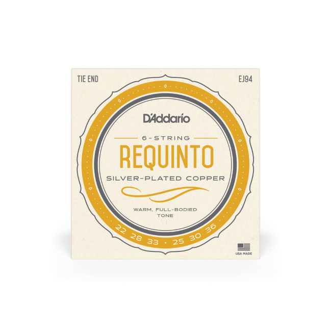 D'Addario EJ94 Requinto, 6-String, Silver Plated Copper