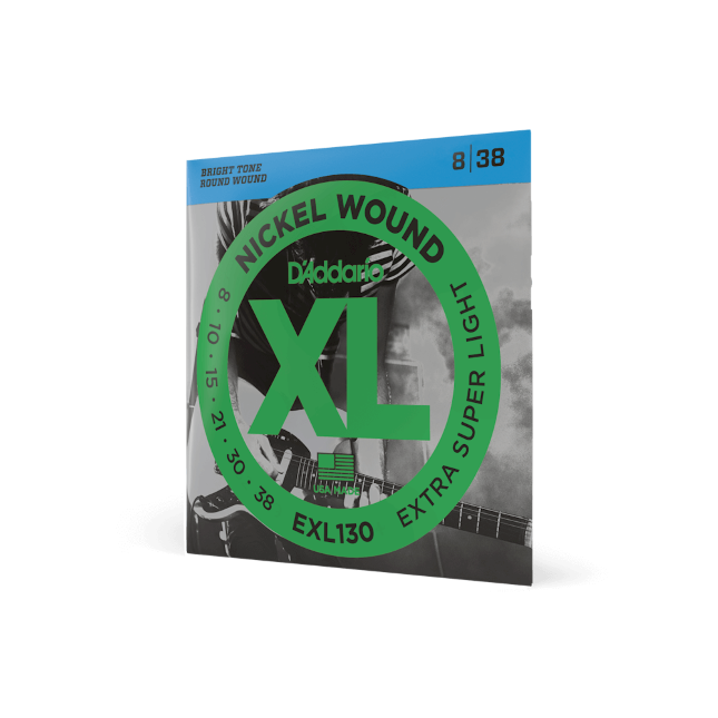 D'Addario EXL130 08-38 Extra Super Light, XL Nickel Electric Guitar Strings