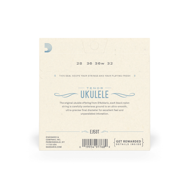 D'Addario EJ53T Pro-Arté Rectified Ukulele Strings, Tenor Ukulele/Hawaiian