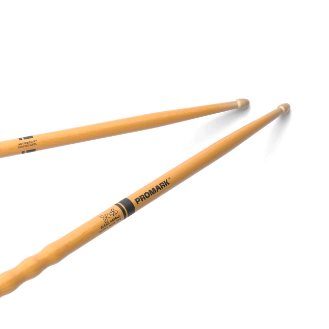 PROMARK TXGKAWW Glenn Kotche Active Wave ActiveGrip Clear Hickory Drumstick, Wood Tip