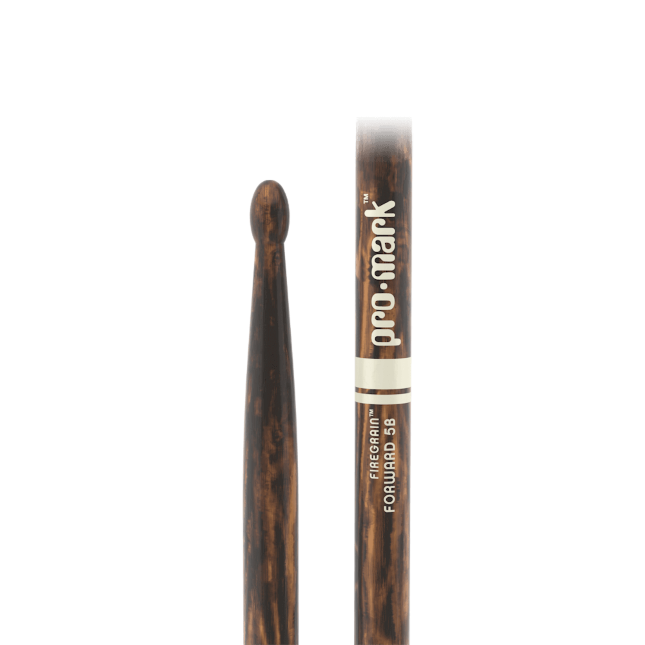 PROMARK Classic Forward 5B FireGrain Hickory Drumstick, Oval Wood Tip - TX5BW-FG