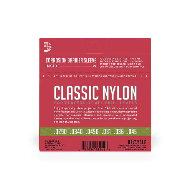 D'Addario EJ27N 1/2 Normal Tension 1/2 Size, Classic Nylon Student Classical Guitar & Guitalele Strings