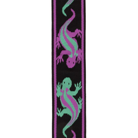 D'Addario 50BALPW01 Auto Lock Vintage Planet Waves - Lizards Green/Purple