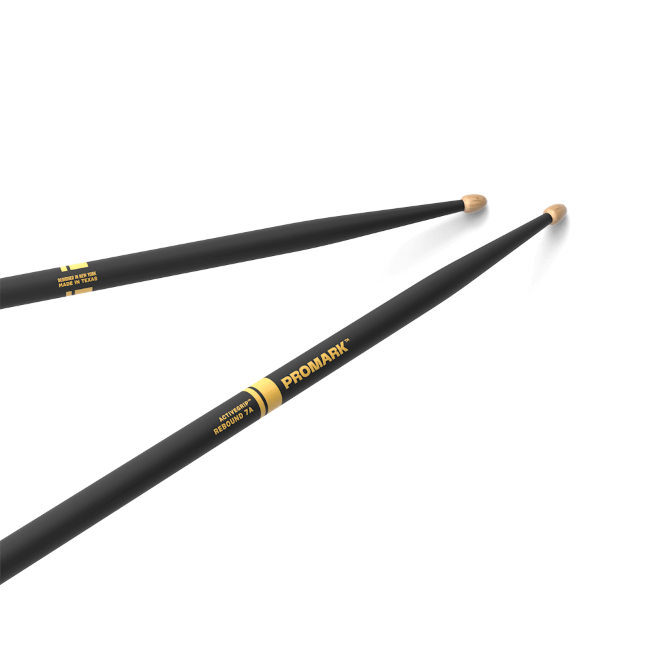 PROMARK Rebound 7A ActiveGrip Hickory Drumstick, Acorn Wood Tip - R7AAG