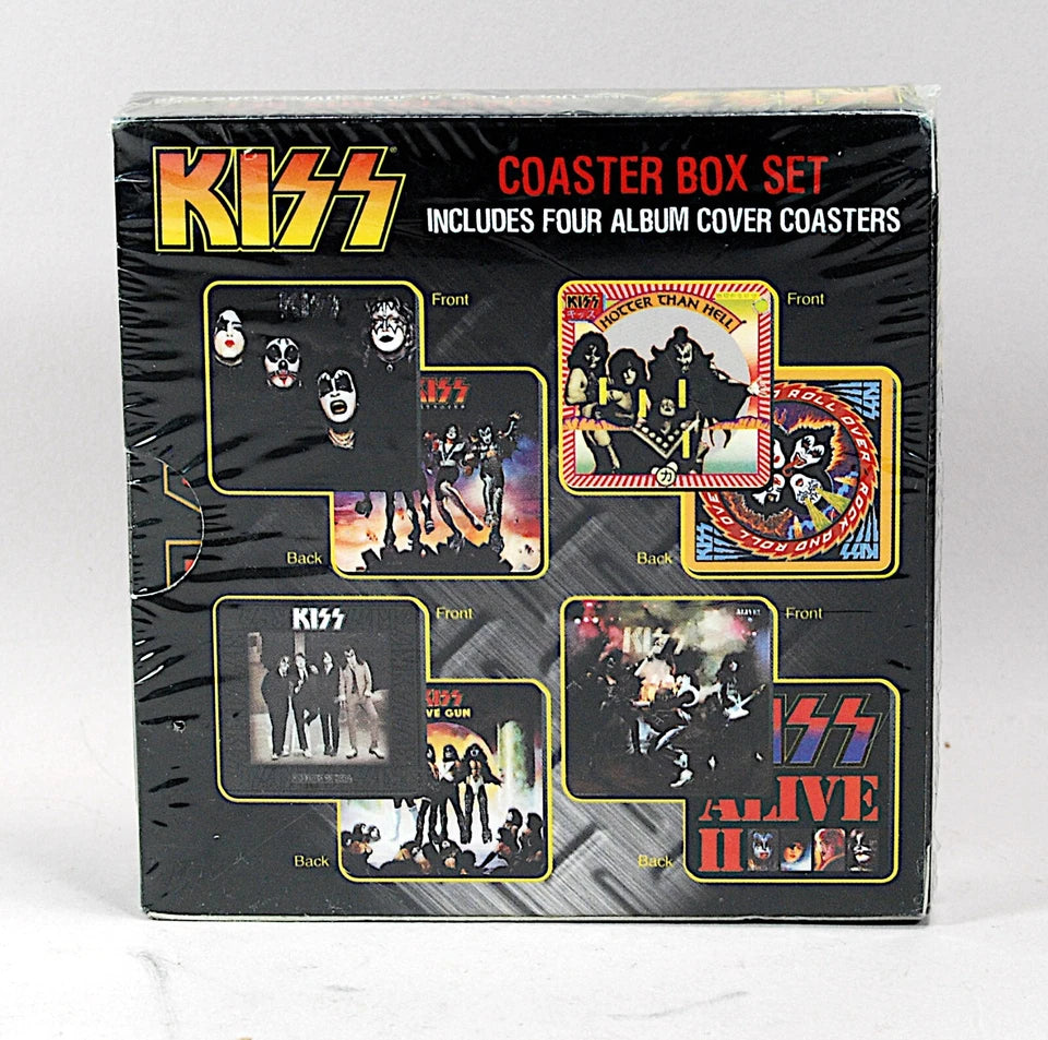 KISS Coaster Box Set (Includes 4 Album Cover Coasters)
