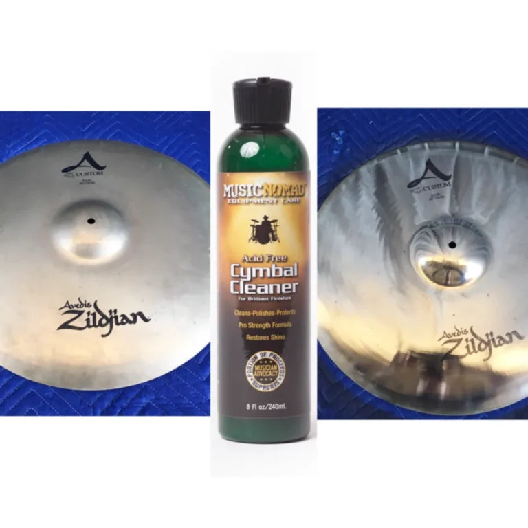Music Nomad Cymbal Cleaner – Acid Free Cleaner, Polisher, Protectant for Brilliant Finishes - MN111