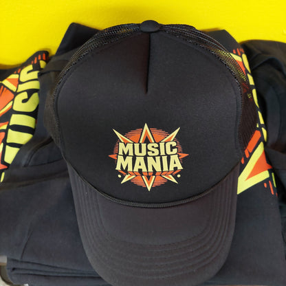 MUSIC MANIA TRUCKER HAT - BLACK
