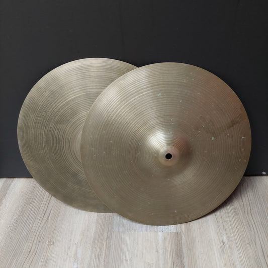 1970's Zildjian Hollow Logo 14” Hi Hat Cymbals "Made In USA" (USED)