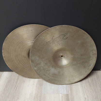 1970's Zildjian Hollow Logo 14” Hi Hat Cymbals "Made In USA" (USED)