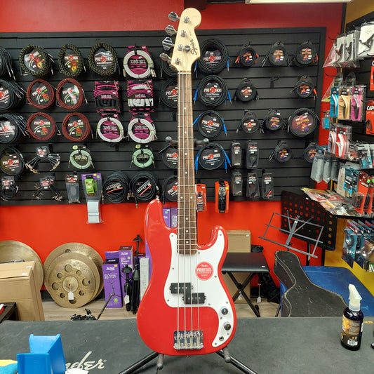 2022 Squier Mini Percission Bass - Red - SN# ICSL23022442
