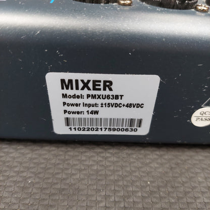 Pyle PMXU63BT 6-Channel BT Studio Mixer + Audio Mixing Console (USED) SN# 1102202175900630