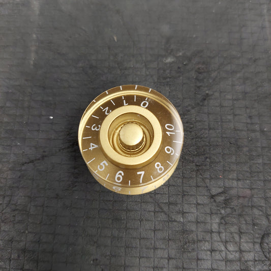 Electric Guitar Volume/Tone Control Knob - Plastic - Gold