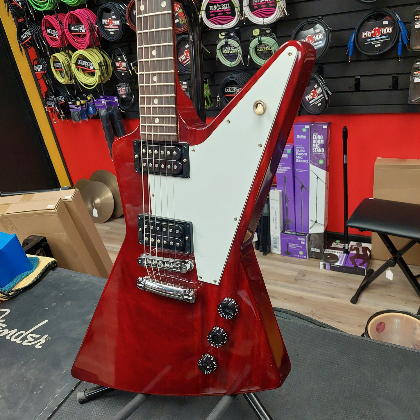 2011 Gibson Explorer Red Transparent Electric Guitar w/ Gibson Hardcase - SN# 102510359