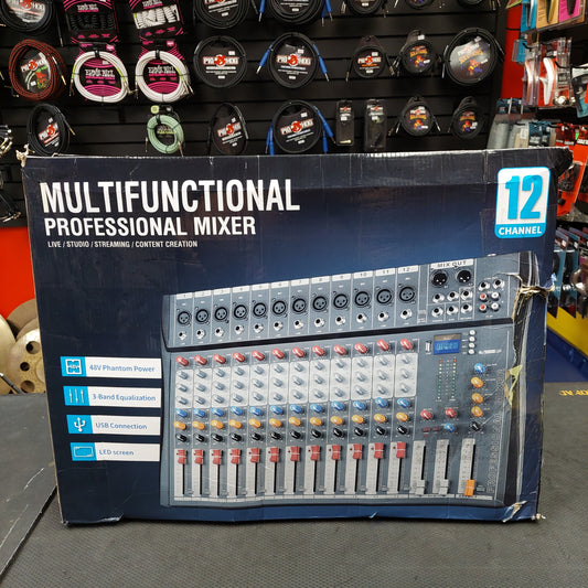 12 Channel USB/Bluetooth Live Mixing Board (USED)