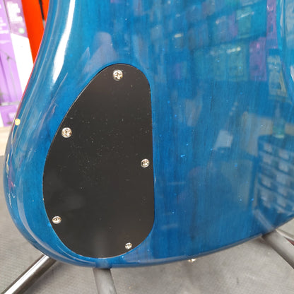 2003 Warwick Rock Bass Active 5-String Bass - Ocean Blue Transparent - SN# RBM 013997-03