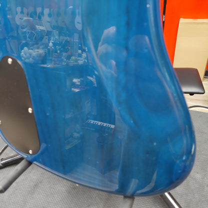 2003 Warwick Rock Bass Active 5-String Bass - Ocean Blue Transparent - SN# RBM 013997-03