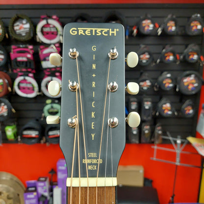 2021 Gretsch G9520E-BLK Gin Rickey Parlor Acoustic/Electric Guitar - SN# IWA2181290