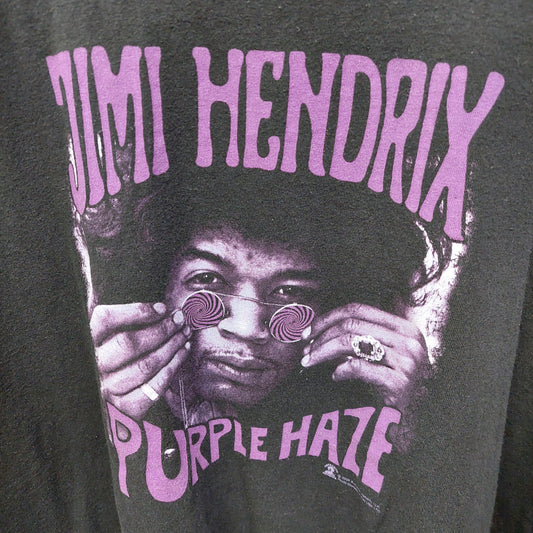 Vintage Jimi Hendrix Purple Haze Tee Shirt - Black - 2XL - Anvil (USED)