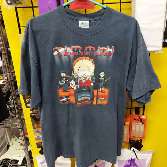 Vintage South Park Timmy & The Lords Of The Underground Tee Shirt - Blue- XL - M&O Knits Heavyweight (USED)