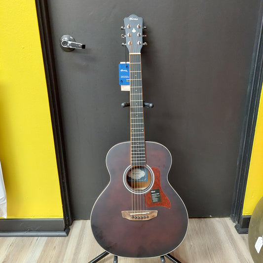 Mantic BG-1W Travel Size Acoustic Guitar - Mantic Burgandy w/ Gig Bag
