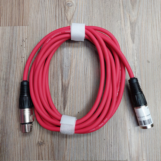 GLS Audio Microphone/Patch Cable XLR Male To XLR Female - 12 FT - Red