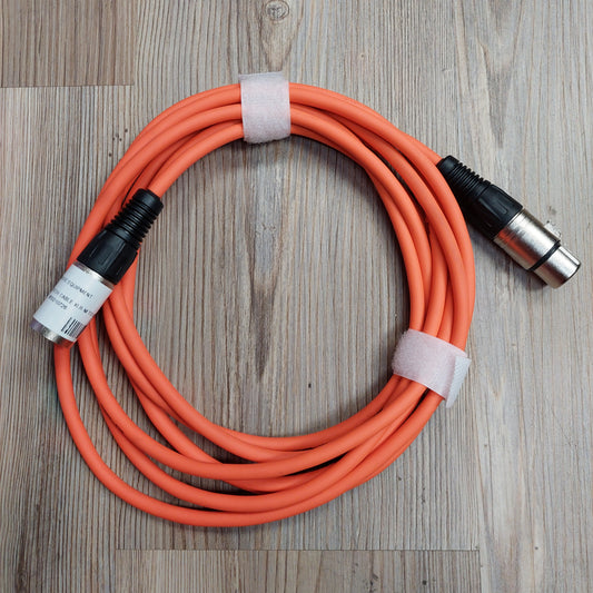 GLS Audio Microphone/Patch Cable XLR Male To XLR Female - 12 FT - Orange