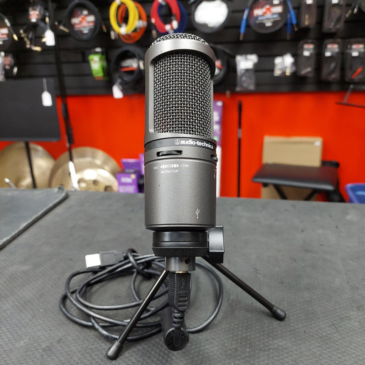 Audio Technica AT2020USB+ Cardioid Condenser Microphone w/ Tripod Stand & USB Cable (USED)