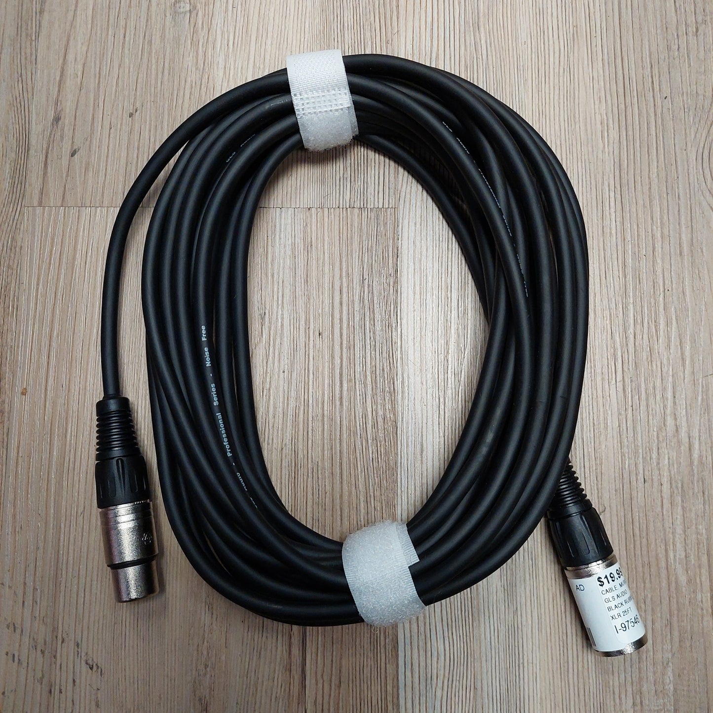 GLS Audio XLR Microphone Cable - 25 Feet - Black