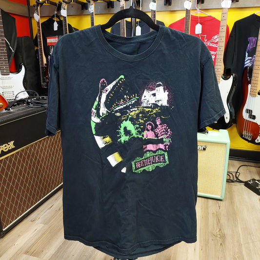 Beetlejuice Movie Design Tee - Black - Large (USED)