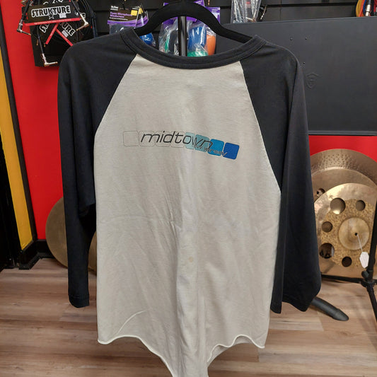 Vintage Midtown New Jersey Long Sleeve Tee - White/Black - Large (USED)